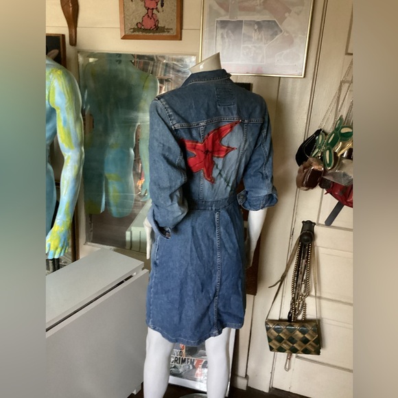 XOXO Jeans up cycled shirt dress - Picture 1 of 12